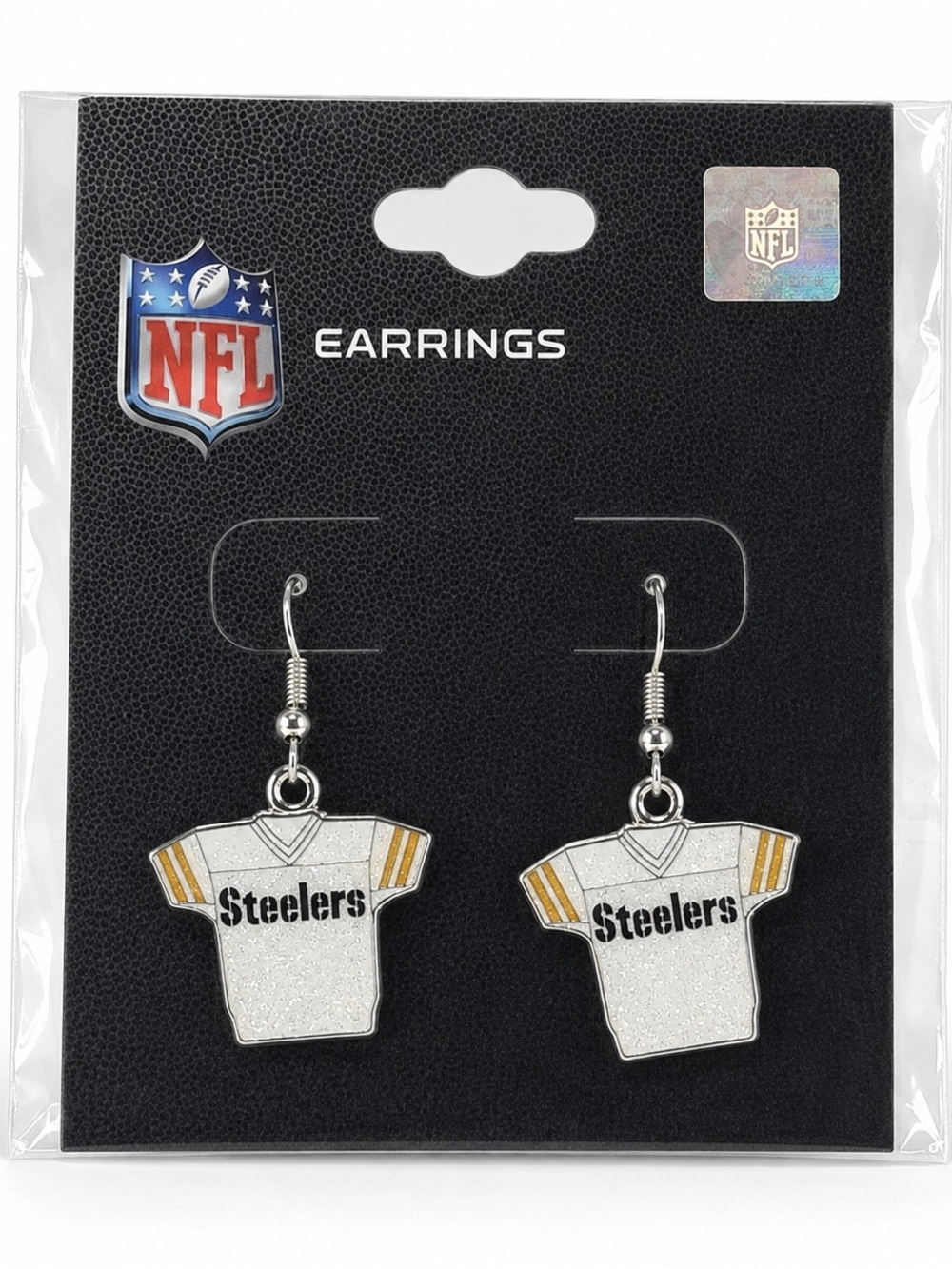 NFL Steelers Jersey Earrings Licensed NEW